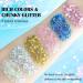 DAGEDA Body Glitter Stick - Holographic White & Silver Glitter for Face Hair & Eyeshadow | Rave Accessories & Chunky Glitter Makeup - Buy Online on GoSupps.com