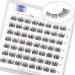 LZM individual eyelashes C curl fake lashes 8-14mm natural eyelashes Individual false eyelashes natural look artificial eyelashes diy eyelash extensions at home cluster lashes (wishes-10mm) 1-white-c curl -10mm