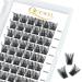 Eyelashes Individual quewry individual eyelash cluster lashes 72stck.C curl 14mm eyelash segments wide foundation individual eyelashes for eyes make-up diy eyelash extensions (honey 01-c-14mm) 1 piece (1 Pack) honey 01-c-14mm