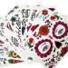 Day of Dead Face Tattoos  6-Sheet Sugar Skull Tattoos Temporary Stickers and 3-Sheet Fake Floral Black Skeleton Web Full Face Mask Tattoo for Women Girls Kids Holloween Face Makeup SugerSkull