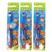 (Pack of 3) Firefly Nickelodeon Paw Patrol Kids Toothbrushes with Suction Cup and Toothbrush Cap - for Boys 3+ yrs. (Blue) 3 Count (Pack of 1)