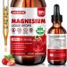 AKSDFM Magnesium Glycinate Liquid 1500mg Maximized Absorption Magnesium Complex Supplement to Support Stress Relief - Strawberry - 2 Oz