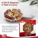 Tropgo Bo te cadeau alimentaire rouge 5 sections Cadeaux alimentaires avec noix de p can noix amandes et mini cubes de mangue avec carte cadeau rouge Coffret cadeau de f te - Buy Online on GoSupps.com