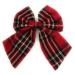 YUPs Tartan bow knot hair clips Plaid fashion accessories Festive hairpins Handmade bow knot clip for Girls and Women (Red 2)