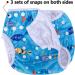 Luxja Reusable Swimming Diaper for Babies - Adjustable Washable Swim Trousers (0-3 Years) - 2 Pack Shell & Blue Fish - Buy Online on GoSupps.com