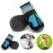 COMSLE Dog Boots Shoes for Injured Paws Waterproof 4Pcs/Set Dog Paw Protectors Large Dog Cat Working Boots With Comfortable Adjustable Reflective Straps and Anti Slip Soles (Blue) Size 6:Width 5.6-6.6CM(2.6 Inch) Blue