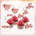 BEISHIDA 12pcs Happy Mother's Day Cupcake Toppers Best Mom Cupcake Decorations Red Cupcake Toppers for Women Mother's Day Party Decoration Party Supplies 12 pcs - Buy Online on GoSupps.com