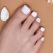 Danni & Toni Half hardened gel nail films (White Topaz) white monochrome glossy gel nail sticker pedi wraps toenail nail film pedicure wraps 37 sticker