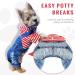 Doggystyle Small Dog Hoodie Denim Jumpsuit for Small Medium Dogs Cats - Red XL - Buy Online on GoSupps.com