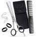 Fabcare professional effilator scissors on one side with comb and etui - thinning scissors with precision screw - 5.5 inches - Extra sharp fashion scissors made of high -strength knife steel - hairdresser step scissors for hair