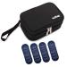 apollo walker Insulin Cooler Travel Case Medication Cooler Diabetic Organizer for Insulin Pens Glucose Meter Diabetic Testing Kit and Other Supplies with 4 Ice Packs(Black Two Section)