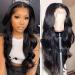 Eyefanniy 13X4 Lace Front Wigs Human Hair Body Wave HD Transparent Lace Frontal Wigs for Black Women Pre Plucked Natural Hairline with Baby Hair 180% Density (18 Inch)