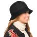 Adjustable Waterproof Bucket Rain Hat in Nylon, Easy to fold CL3056 Cl3056black
