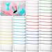 50 Pieces Sublimation Blank Canvas Makeup Bags Bulk Blank DIY Heat Transfer Cosmetic Makeup Bags Canvas Pen Case Pencil Bags Clear Sublimation Blank Pouch with Zipper (Mixed Colors 7 x 4.3 Inch) Mixed Colors 7 x 4.3 Inch
