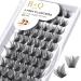 B & Q Eyelashes Single 72 Pieces DIY Single Eyelashes for Beginners Reusable Eyelashes Wispy Fluffy Single Eyelashes for Eyelash Extension (NM C-14 mm) C-14 mm B 02