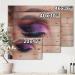 Shop DesignQ Bright Eye Makeup & Luxurious Blue Shades | Modern Wood Wall Decor & Purple Art Panels on Natural Pine - Buy Online on GoSupps.com