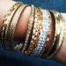BUAJIUBUA Gold Chunky Indian Bracelets Jewelry Disco Bangles for Women Girls Teens Wide Bangles 70s 90s Costume Bracelets Hand Wrist Jewelry