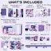 348pcs Scrapbook Kit with Aesthetic Paper, Stickers, Washi Tape - Art Journaling Set for Bullet Journal, Planners - DIY for Adults, Teens, Girls - Moonlight Theme - Buy Online on GoSupps.com