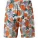 BEUU Cotton Linen Hawaiian Set - Summer Short Sleeve Shirt and Boho Shorts - Orange Large - Buy Online on GoSupps.com