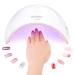 SUNUV UV LED Nail Lamp - Gel Nail Polish Dryer with Sensor, 2 Timers | SUN9C Pink Valentine's Gift for Women - Buy Online on GoSupps.com