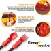 Dinneractive Firefighter Themed Utensil Set for Kids - 2-Piece Red Fork and Spoon for Toddlers - Buy Online on GoSupps.com