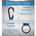 C and C Adventures Paracord Lanyard Keychain with Carabiner Hook and Key Ring Blue and Black - Buy Online on GoSupps.com