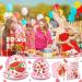 Watermelon Party Harness Set - 80 Pieces Birthday Decoration for Girls | Plates Cups Napkins & Tablecloth for 16 Guests - Buy Online on GoSupps.com