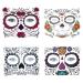 Day of the Dead Sugar Skull Face Tattoo Kit with Rose Red Flower Crown Headband - Buy Online on GoSupps.com