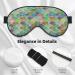 Adjustable Watercolor Green Fish Scale Sleep Mask | Block Out Light Eye Cover for Travel Yoga & Napping - Buy Online on GoSupps.com