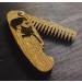 B4K Premium Handmade Wooden Comb for Men | Travel-Sized Multifunctional Pocket Comb for Hair Beard & Mustache | Perfect for Oils & Balm - Engraved Oak Gentlemen - Buy Online on GoSupps.com