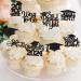 40Pcs Black Graduation Cupcake Toppers 2024 Glitter Class of 2024 Cupcake Toppers 2024 Congrats Grad Cap Diploma Cupcake Picks for Graduation Party Decorations 2024 - Buy Online on GoSupps.com