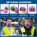 Half Facepiece with 2097 Filter MYGCCA Resin Respirator with Filters for Dust Organic Vapor Used in Painting Woodworking Epoxy Welding  - Buy Online on GoSupps.com