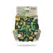 Petit Lulu Maxi Night Nappy Pants Nappy (7-16 kg) Press Studs Fluffy Organic Bamboo Natural Reusable Cloth Nappies No Polyester (Rainforest Night)