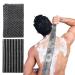 Back scrubber 2 pieces peeling scrubber sponge back brush for the shower of double -sided back peeling washcloth body peeling bathing device for men and women (black)