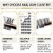 D-14 mm B 47 Cluster Lashes - 72 Clusters | Natural DIY Soft Fluffy Eyelash Extensions - Buy Online on GoSupps.com