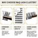 DIY Colored Eyelash Clusters | BQ Lash 72 Clusters - B47 D-14mm Black Extensions for Home Use - Buy Online on GoSupps.com