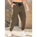 Elegancity Men's Cargo Trousers - Casual Jogger Work Pants with Drawstring Waist and Pockets (38-46) in A-brown - Buy Online on GoSupps.com