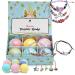 Mist Tree London Unicorn Surprise Jewellery Treasure Bath Bomb Gift Set 6X Large Unicorn Bath Bombs Safe for Kids Birthday Christmas Gifts for Girls in Stunning Gift Box UK Brand