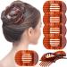 RC ROCHE 6 Pieces Large Teeth Thick Hair Non-Slip Hair Clips Hair Claw Women Girls Medium Brown 1 piece (pack of 6) Brown
