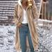 Hanxiulin Women's Fleece Jacket | Plush Long-Sleeved Winter Coat with Hood | Cozy & Cuddly Beige Outerwear for Cold Weather - Buy Online on GoSupps.com