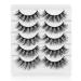 Sibba 5 Pair Dramatic 20mm Faux Mink Eyelashes - Wispy Thick & Fluffy Eyelash Extensions for Stunning Volume - Buy Online on GoSupps.com