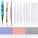 9 Pieces Pen Resin Mold, Epoxy Resin Molds with 75 Pieces Ink Pen Refills ,Ballpoint Pen Silicone Molds Resin Casting Molds for DIY Resin Crafts Making