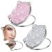 Wesiti 2 Pcs Compact Mirror for Purses Cat Compact Mirror Pocket Makeup Mirror Glitter Kawaii Folding Mini Mirror Portable Mirror for Women Girls Travel Magnification  Pink  Silver  Double Sides 2X 1X