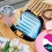 Stylish Menstruation Pad Bag with Zipper | Women's Tampon & Napkin Collector Bag - Flaming Billard - Buy Online on GoSupps.com