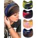 Propog wide hair band women thin headband women yoga sport hair straps women boho hair accessories 4pcs hair ripe women- (tie dye) -b multi-color-a