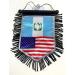 Guatemala American mini banner sports flag for car and home decoration door window wall small flag hanging decor accessories sticks to glass quick easy (Guatemala USA 01)