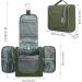 Travel Hanging Toiletry Wash Bag Makeup Organizer - Army Green (Large) for Women, Girls, Kids - Buy Online on GoSupps.com