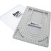 Grey Flocked Bead Board by The Beadsmith | 3 U-Shaped Channels, 6 Compartments | 9.75 x 13.25 inches | Design Board for Jewelry Making - Buy Online on GoSupps.com