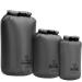 Wise Owl Outfitters Waterproof Dry Bag - Fully Submersible 1pk or 3pk Ultra Lightweight Airtight Waterproof Bags - 5L, 10L and 20L Sizes - Diamond Ripstop Roll Top Drybags 3 Pk - 5L, 10L, 20L Grey 3
