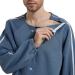 YOSINISO Bedridden Patient Clothing - Fleece Lined Double Zipper Cotton Disability Gowns for Post Surgery Elderly - Men's L Blue Set - Buy Online on GoSupps.com